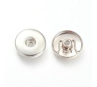 10 BOUTONS PRESSIONS à ressorts et à recouvrir METAL Argenté rond 12 mm - couture Diy