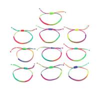 10 Bracelets Brésiliens Tressés, Bracelets d'Amitié Colorés