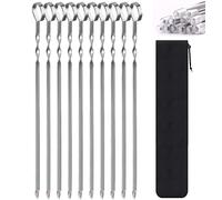 10 brochettes de barbecue en métal, 36 cm (14 pouces)