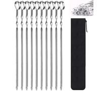 10 brochettes de barbecue en métal de 36 cm (14 pouces)