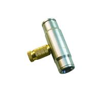 10 Buses de brumisation Haute Pression 3/16", buse d'humidificateur avec Corps en Laiton, tête en Acier Inoxydable, Interface 3/8" à Verrouillage Coulissant, connecteur Rapide en T (0,7