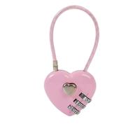 10. Cadenas à mot de passe au style cœur, tendance; combinaison à trois chiffres en un seul bloc; verrou à mot de passe unique représentant l’amour.
