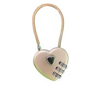 10. Cadenas à mot de passe au style cœur, tendance; combinaison à trois chiffres en un seul bloc; verrou à mot de passe unique représentant l’amour.