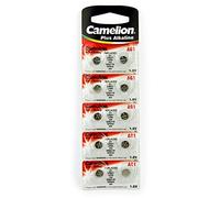 10 Camelion AG1 / LR60 / 164/364 / LR621 Pile Bouton, Longue durée de Conservation (Date d'expiration marqué)