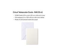10 cartes aquarelle R40 ivoire / 10 enveloppes blanches
