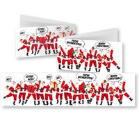10 Cartes De Noël Amusantes En Set Avec Enveloppes: Format Déplié 42 X 10,5 Cm (Xl Panorama), Cartes Pliantes Multilingues Avec Des Pères Noël Humoristiques/Très Drôle (11157)