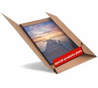 10 Cartons plats expédition tableau et photos | Etui carton produits plats jusqu’à 6 cm | Emballage tableaux, cadres photos, miroirs | Etui 5 panneaux Kraft Brun (660 mm x 520 mm x 10 mm)