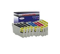 10 Cartouches Compatibles avec Epson Stylus S20, S21 remplace Epson T0711 T0712 T0712 T0714 -