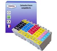 10 Cartouches Compatibles pour Epson Stylus Photo R285, R360, R585 remplace Epson T0801 T0802 T0803 T0804 T0805 T0806 - T3AZUR G