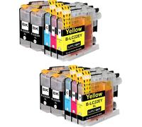 10 Cartouches D'Encre Compatible Avec Brother Lc-22E Pour Mfc-J5920Dw