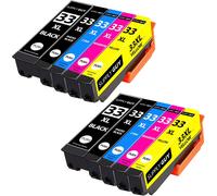 10 Cartouches d'encre Compatible avec Epson 33XL Multipack pour Expression Premium XP530 XP540 XP630 XP635 XP640 XP645 XP7100 XP830 XP900