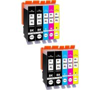 10 Cartouches d'encre Compatible avec HP 364 XL / N9J74AE pour DeskJet 3070A 3520 OfficeJet 4620 4622 PhotoSmart 5510 5515 5520 5524 6510 6520 6525 B010a B109a B110a B210a et Plus