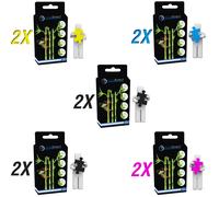 10 Cartouches d'encre pour Brother DCP-125 DCP-J315W DCP-J140W DCP-J515W MFC-J415W MFC-J220 MFC-J265W, Certifié ISO 9001 ISO 14001 - Visiodirect -