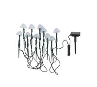 Lumisky Lampes solaires à piquer CHAMPY 10 mini-champignons LED blanc chaud 3,8 m