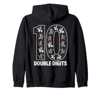 10 Chiffres d'anniversaire Chevalier Cavalier Double Sweat à Capuche