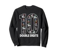 10 Chiffres d'anniversaire Chevalier Cavalier Double Sweatshirt