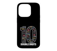 10 Chiffres d'anniversaire de Train Doubles Coque pour iPhone 14 Pro
