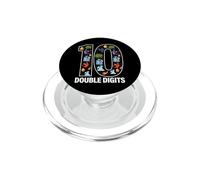 10 Chiffres d'anniversaire Dragon Double PopSockets PopGrip pour MagSafe
