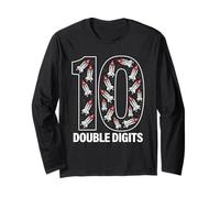 10 Chiffres Double Anniversaire fusée Manche Longue