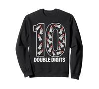 10 Chiffres Double Anniversaire fusée Sweatshirt