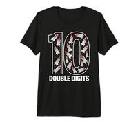 10 Chiffres Double Anniversaire fusée T-Shirt Haut de Gamme