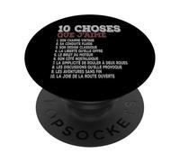 10 Choses Que j’Aime Moteur Essence Style rétro Humour PopSockets PopGrip Adhésif