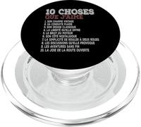 10 Choses Que j’Aime Moteur Essence Style rétro Humour PopSockets PopGrip pour MagSafe