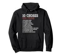 10 Choses Que j’Aime Moteur Essence Style rétro Humour Sweat à Capuche