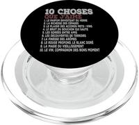 10 Choses Que j’Aime Vin, cépages, accords Mets Bons Moment PopSockets PopGrip pour MagSafe
