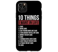 10 Choses Que Je Veux dans la Vie Cars Garage Funny Car Lover Coque pour iPhone 11 Pro Max