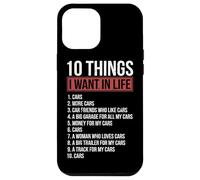 10 Choses Que Je Veux dans la Vie Cars Garage Funny Car Lover Coque pour iPhone 12 Pro Max