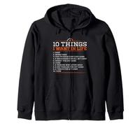 10 Choses Que Je Veux dans ma Vie Cars More Cars - Funny Car Sweat à Capuche
