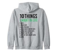10 choses que je veux dans ma vie : chats, plus de chats, femme Sweat à Capuche