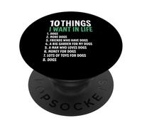 10 choses que je veux dans ma vie : chiens, plus de chiens, femme PopSockets PopGrip Adhésif