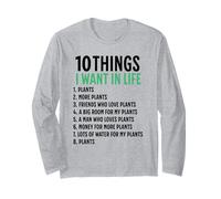10 choses que je veux dans ma vie Plantes Plus de plantes Femme Manche Longue