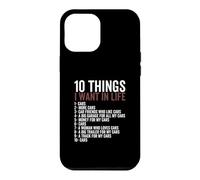 10 Choses Que Je Veux dans ma Vie Voitures Plus de Voitures Mécanique Voiture Coque pour iPhone 12 Pro Max