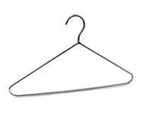 10 cintres Acier métal chromé Largeur 45 cm épaisseur 6mm pour Usage Professionnel Pompier gendarmerie Manteaux trés Lourdes