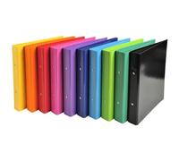 10 Classeur 2 Anneaux 25mm Iderama A5 - Couleurs Assorties