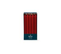 10 Classic Red Dinner / Table Candles - 24cm - 8 Hour Burn - Non Drip by Spaas