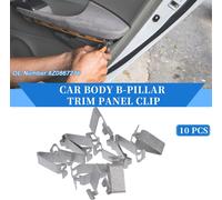 10 Clips De Panneau De Garniture De Bas De Caisse De Voiture pour Volkswagen Jetta 2011-2023, Supports De Montage De Garniture Intérieure En Métal Durable De Ton Argent.