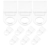 10 Clips pour Rideaux en Acrylique U de U sans Cordon, Installation sans Outil, pour Balcons et Chambres, Sécurisent Stores pour Garçon et Filles et Animaux
