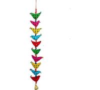10 clochettes à oiseaux traditionnelles indiennes à suspendre (10 oiseaux 8 x 60 cm)