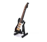 10 Cm Mini Guitare Électrique en Bois Miniature Guitare Modèle Décoration pour Chambre Salon Musique décoration Cadeau (Color : 01)