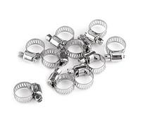 10 colliers de serrage réglables en fer galvanisé for tuyau d'entraînement - Colliers de serrage métalliques robustes (8 mm-25 mm)(10-16mm)
