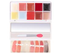 10-Color Jelly Lip Stain Palette, Professional Multi-Color Lip Creams For Long-Lasting Moisturizing Makeup For Dry Lips Multi-Color Lip Stain Palette, Smooth Long-Lasting Jelly Lip Glosses For Outdoor