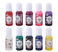 10 Colors UV Resin Gel, 10ml DIY Solid Nail Art Crystal Jewelry Making Glue for UV Resin Dye Crafts Supplies with Sunlight Curing Resin for Nail Art, Jewe