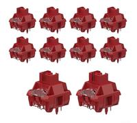 10 commutateurs de clavier mécanique linéaire TTC V2 avec transparence RVB et double structure d'assurance prélubrifiée silencieuse pour une saisie fluide (rouge)