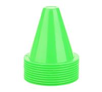 10 cônes d'entraînement de football, marqueurs en plastique, accessoires pour barrières de football, vert