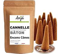 10 Cônes Encens Senteur Cannelle - Encens Cône 100% Naturel Relaxation Méditation Purification + Brûleur Porte Encens Offert - NCA