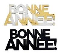 10 confettis bois année champagne 6.5x2.7cm noir - générique 9066.11 Noir